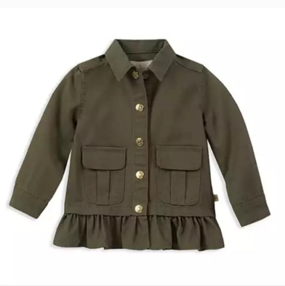 kate spade new york Girls' Ruffled Field Jacket Green Size 12 yo - Picture 1 of 3